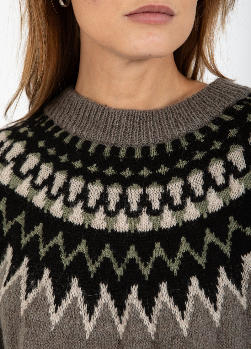 Coster Copenhagen ISLANDSK STRIK Knitwear Volcanic grey - 188