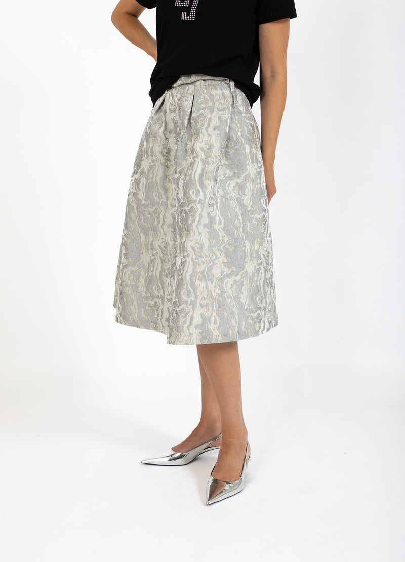 Coster Copenhagen JACQUARD NEDERDEL Skirt Silver grey - 162