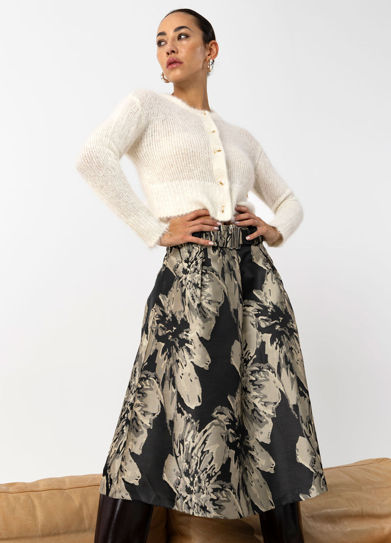 Coster Copenhagen JACQUARD NEDERDEL Skirt Sand jaquard - 332
