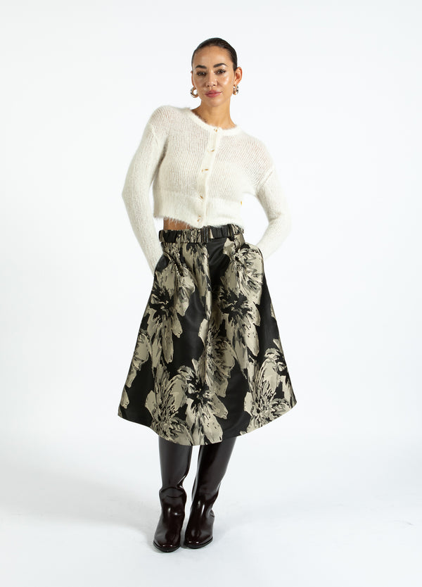 Coster Copenhagen JACQUARD NEDERDEL Skirt Sand jaquard - 332