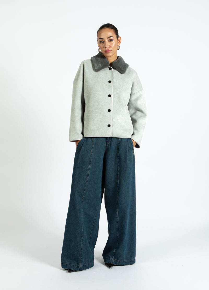 Coster Copenhagen JAKKE MED PELSKRAVE Outerwear Dove grey - 155