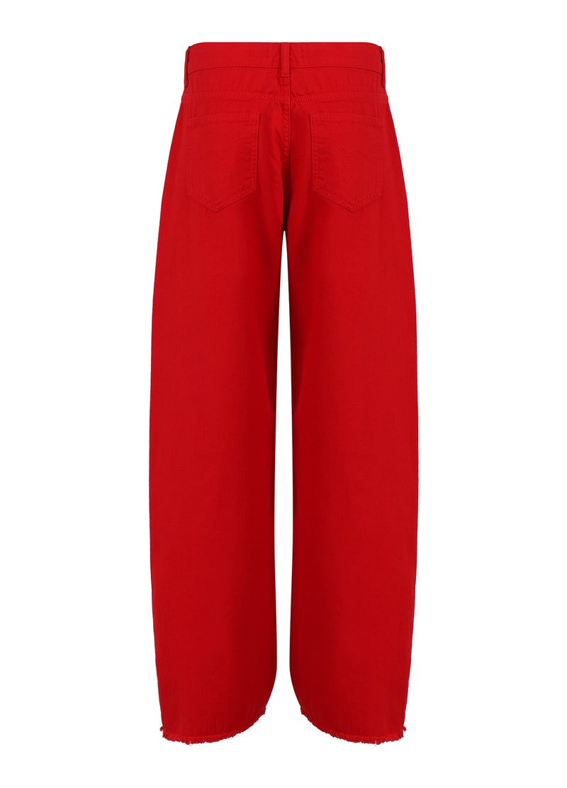 Coster Copenhagen JEANS MED RÅ KANTER - PETRA FIT Pants Scarlet red - 618