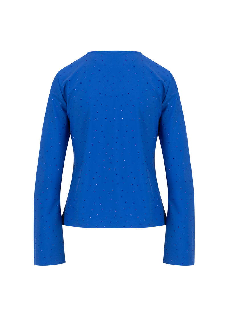 Coster Copenhagen JERSEY-TOP MED RHINSTEN Shirt/Blouse Rich blue - 583