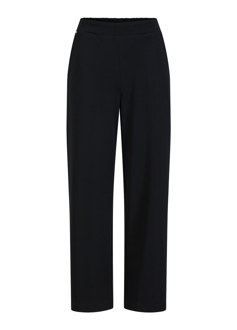 Coster Copenhagen  JERSEYBUKSER - SILLE PASFORM Pants Black - 100