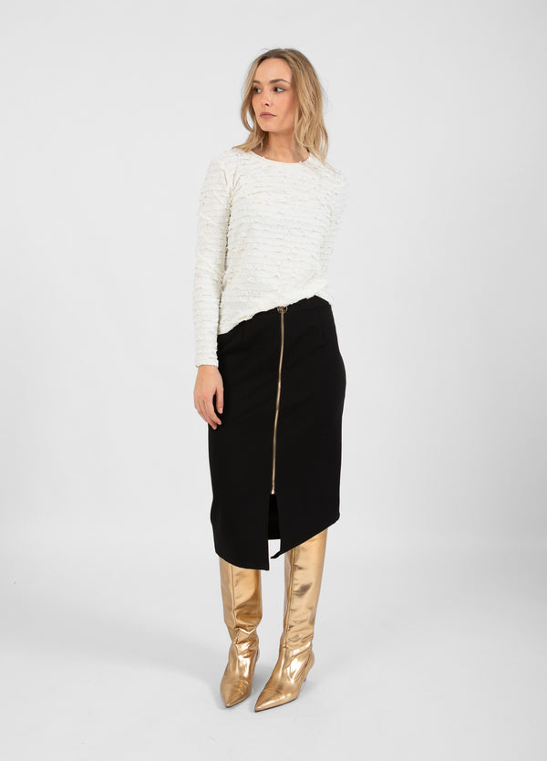 Coster Copenhagen JERSEY NEDERDEL MED LYNLÅS Skirt Black - 100