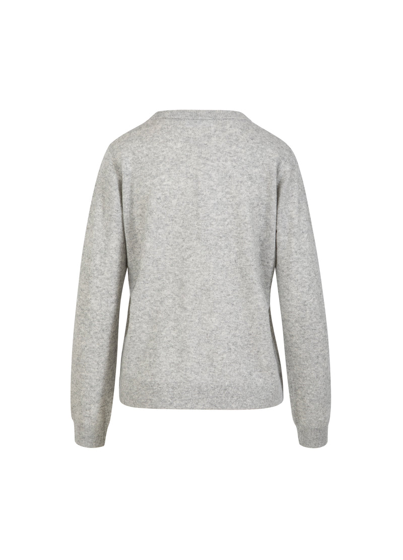 Coster Copenhagen KASHMIR SWEATER Knitwear Light grey melange - 129