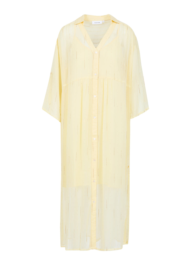 Coster Copenhagen KJOLE I GULD LUREX Kjole Butter yellow/gold lurex - 759