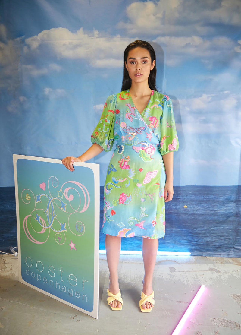 Coster Copenhagen KJOLE M. GAME ON PRINT Kjole Game on print - 901