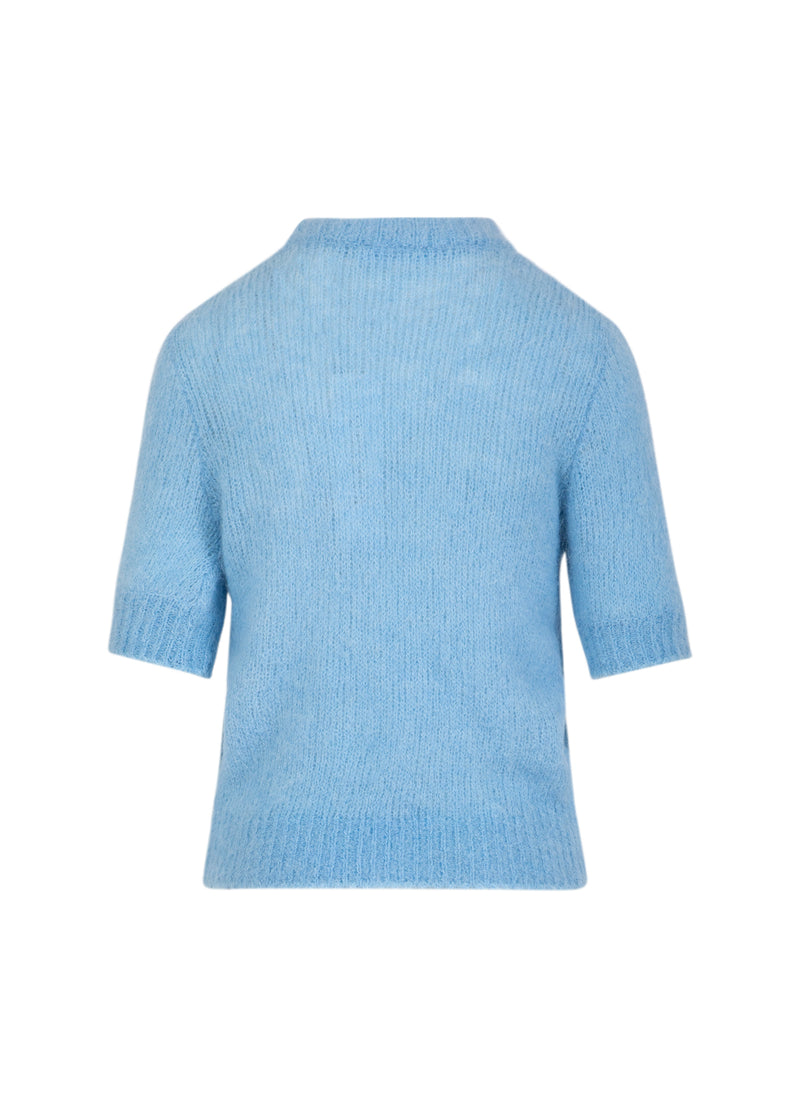 Coster Copenhagen KORTÆRMET STRIK I ALPAKA Knitwear Pastel blue - 538