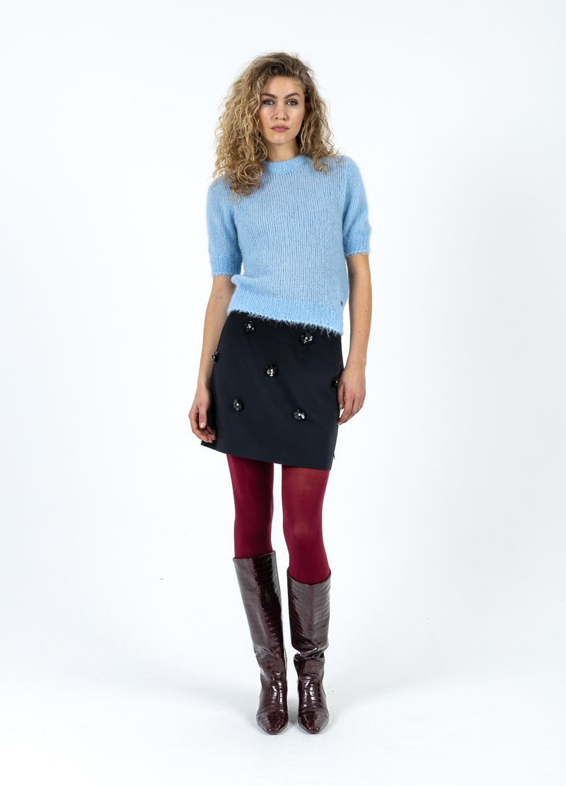 Coster Copenhagen KORTÆRMET STRIK I ALPAKA Knitwear Pastel blue - 538