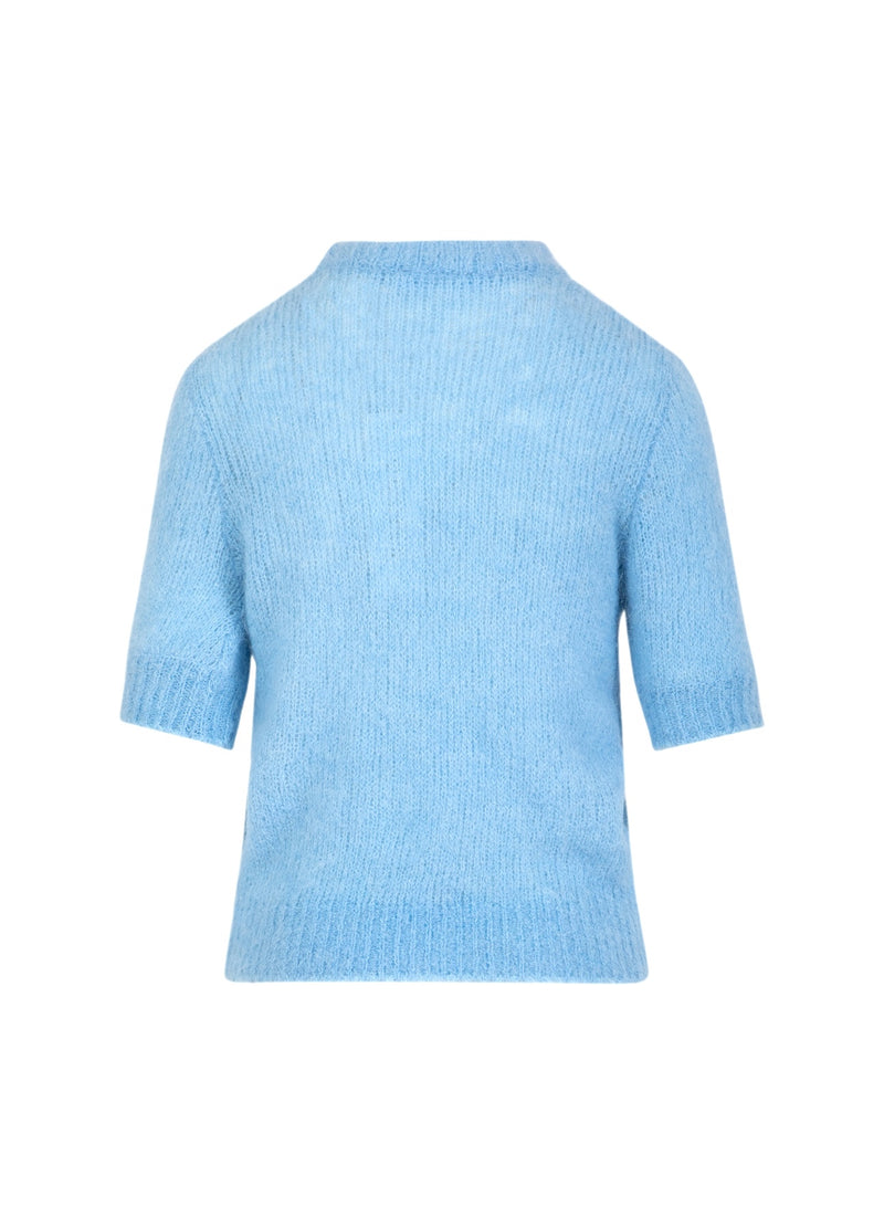 Coster Copenhagen KORTÆRMET STRIK I ALPAKA Knitwear Pastel blue - 538