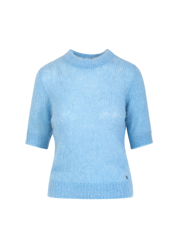 Coster Copenhagen KORTÆRMET STRIK I ALPAKA Knitwear Pastel blue - 538