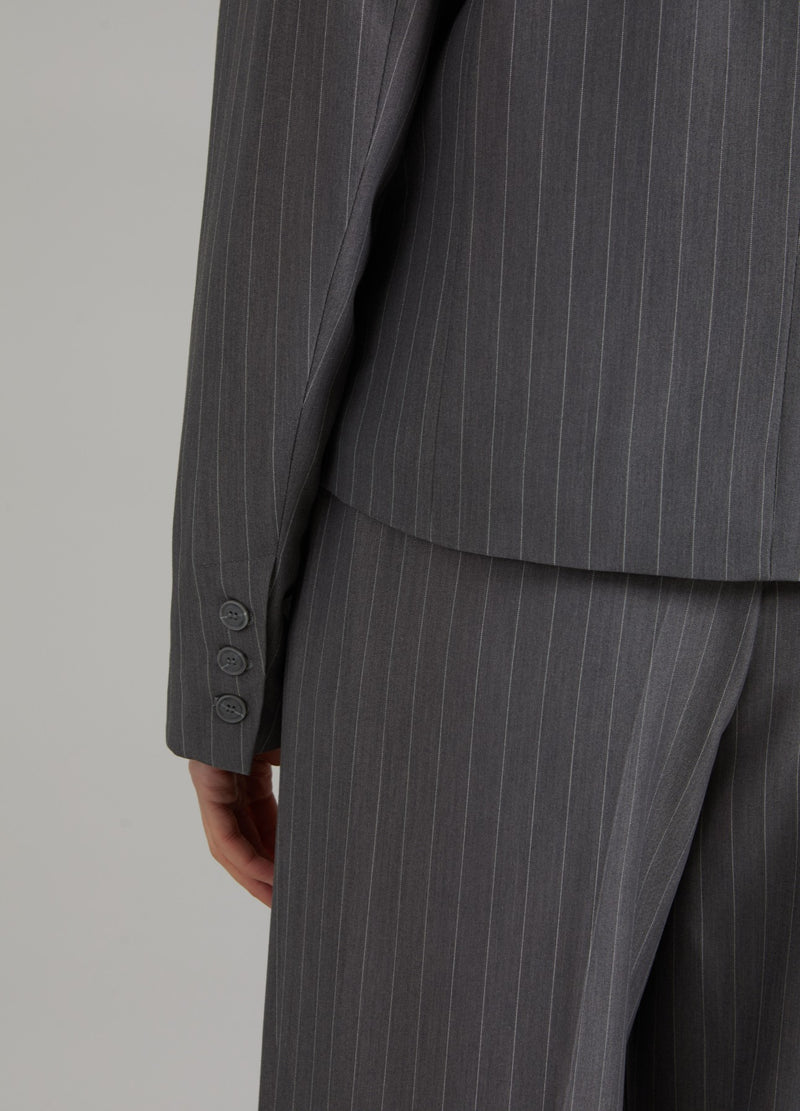 Coster Copenhagen KORT BLAZER M. NÅLESTRIBER - ZOE FIT Blazer Grey pinstripe - 161