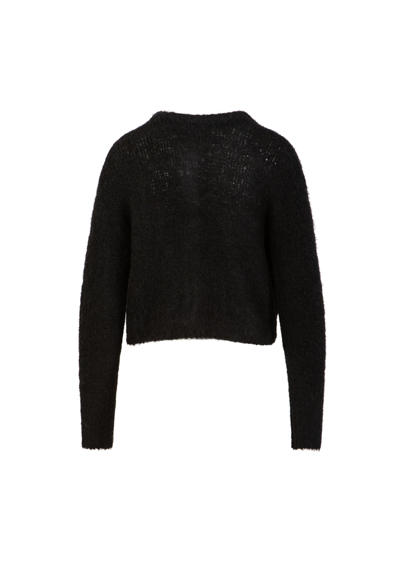 Coster Copenhagen KORT STRIKKET CARDIGAN I ALPAKA Knitwear Black - 100