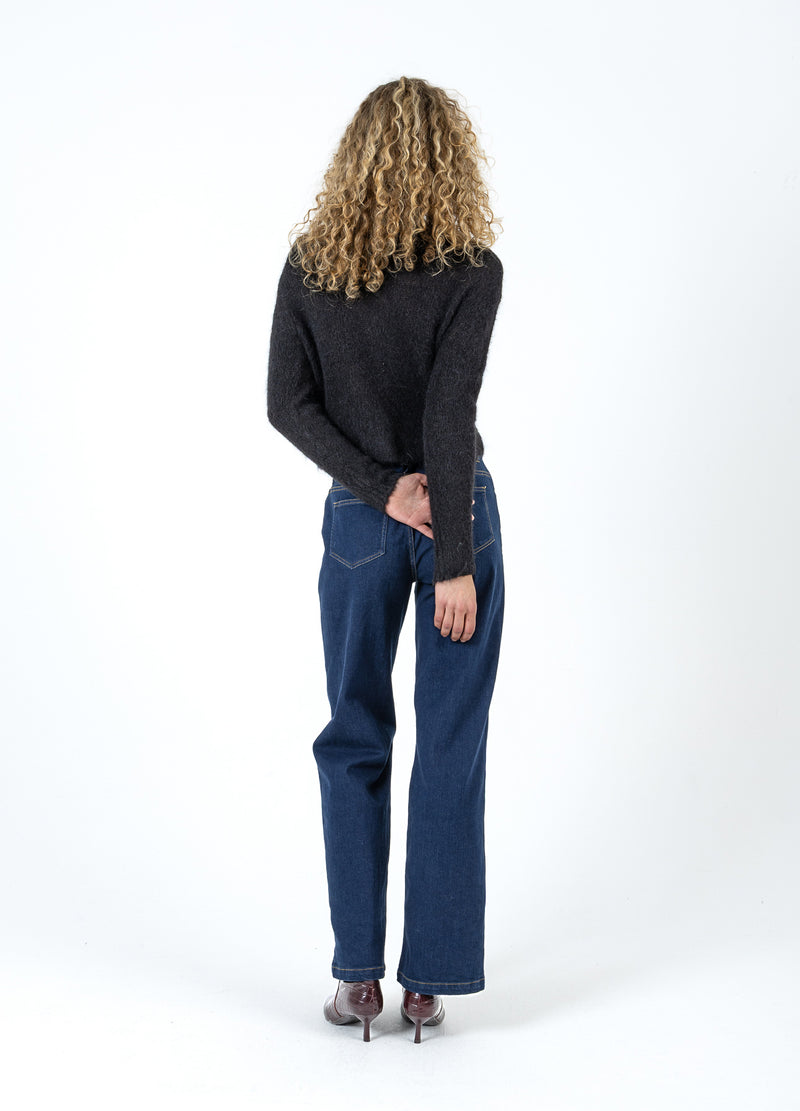 Coster Copenhagen KORT STRIKKET CARDIGAN I ALPAKA Knitwear Black - 100
