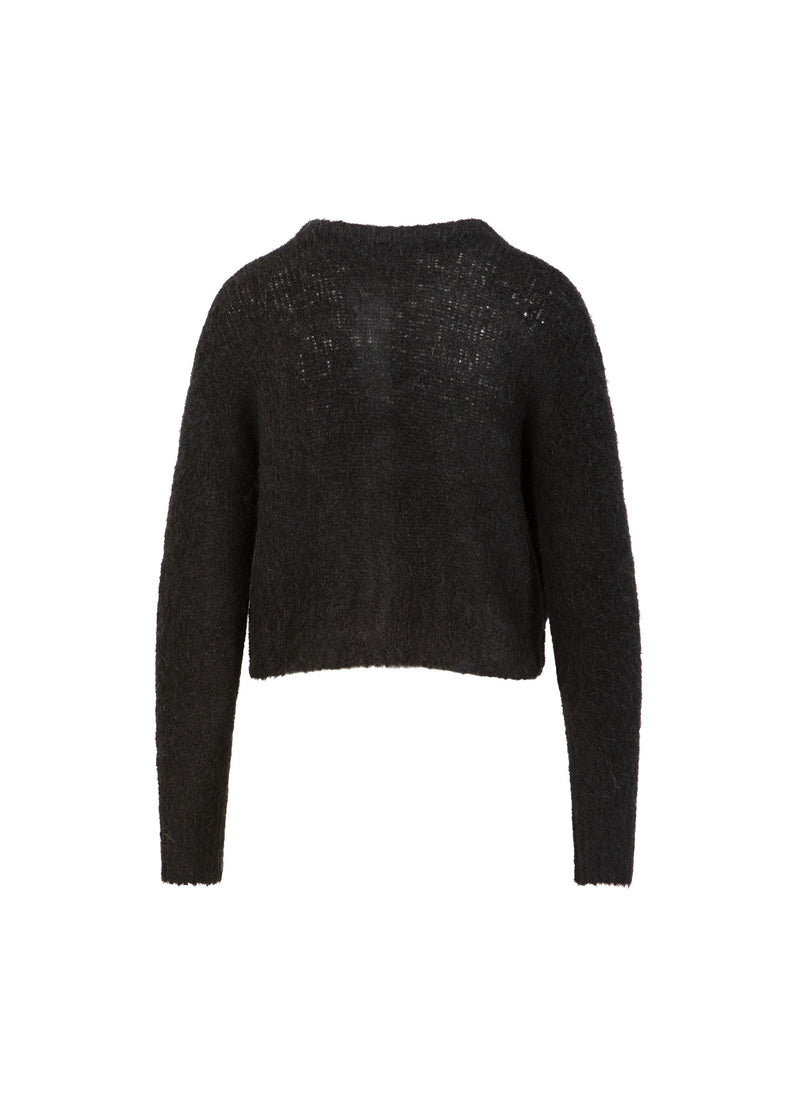 Coster Copenhagen KORT STRIKKET CARDIGAN I ALPAKA Knitwear Black - 100