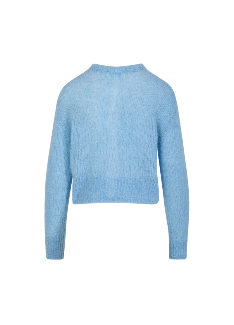 Coster Copenhagen KORT STRIKKET CARDIGAN I ALPAKA Knitwear Pastel blue - 538