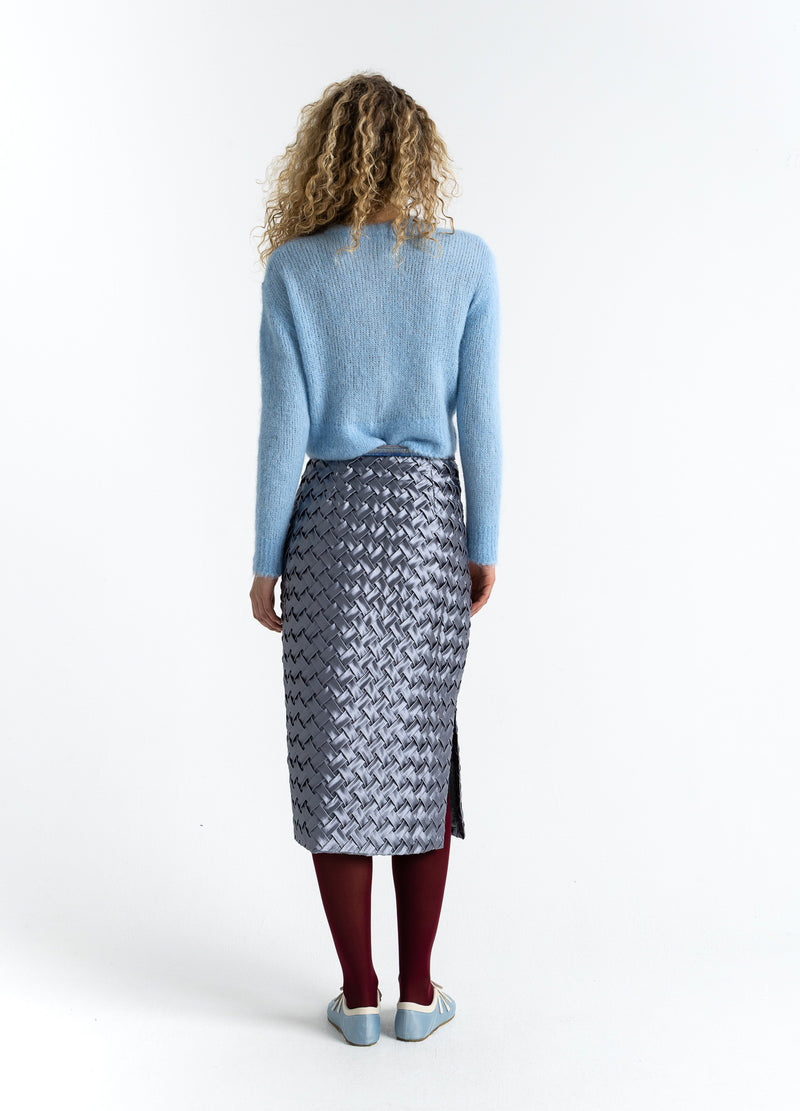 Coster Copenhagen KORT STRIKKET CARDIGAN I ALPAKA Knitwear Pastel blue - 538
