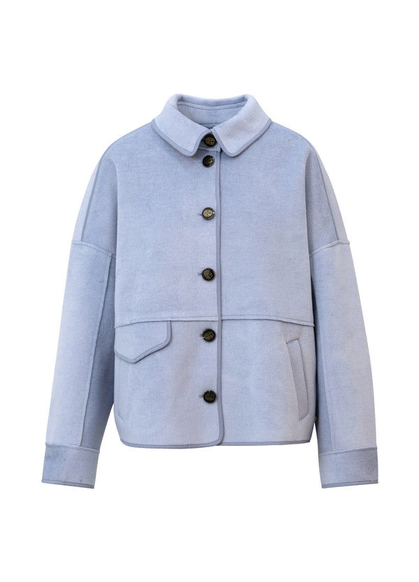 Coster Copenhagen KORT ULDJAKKE Outerwear Dusty fog blue - 546