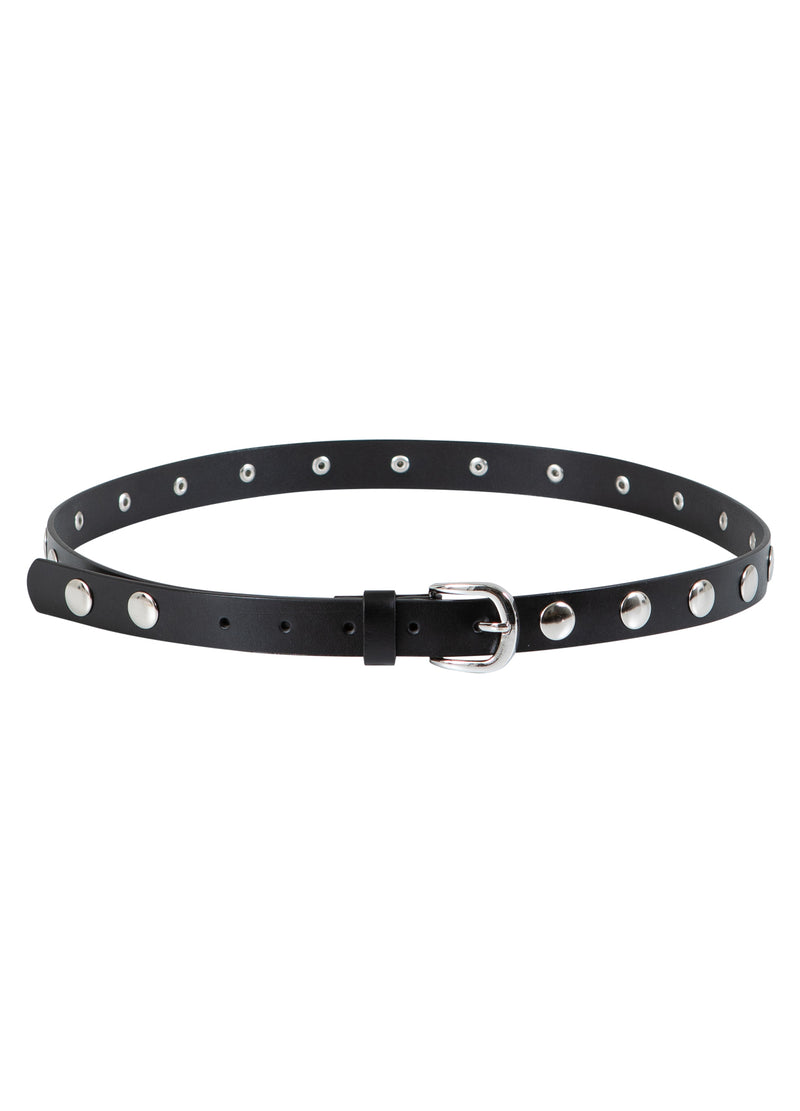 Coster Copenhagen LÆDERBÆLTE MED SØLVNITTER Accessories Black - 100 (silver studs)