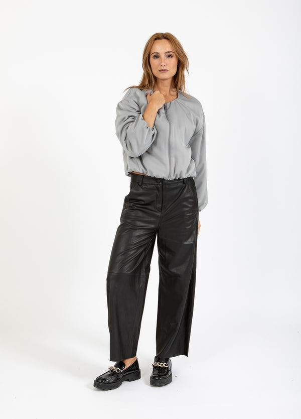 Coster Copenhagen LÆDERBUKSER - PETRA FIT Pants Black - 100