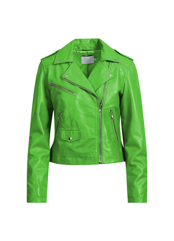 Coster Copenhagen LÆDERJAKKE Outerwear Flashy green - 459