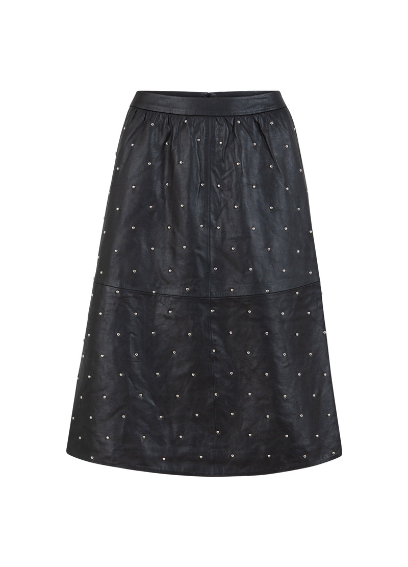 Coster Copenhagen LÆDERNEDERDEL Skirt Black - 100