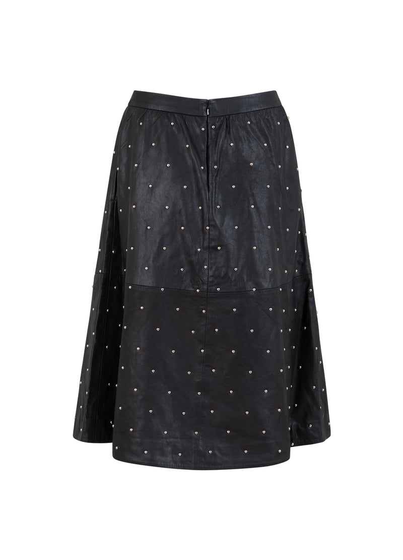 Coster Copenhagen LÆDERNEDERDEL Skirt Black - 100