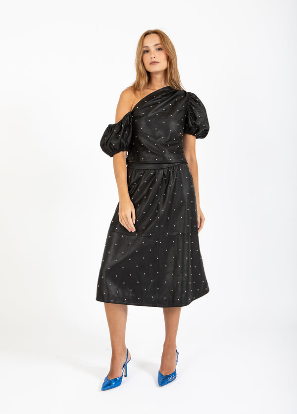 Coster Copenhagen LÆDERNEDERDEL Skirt Black - 100