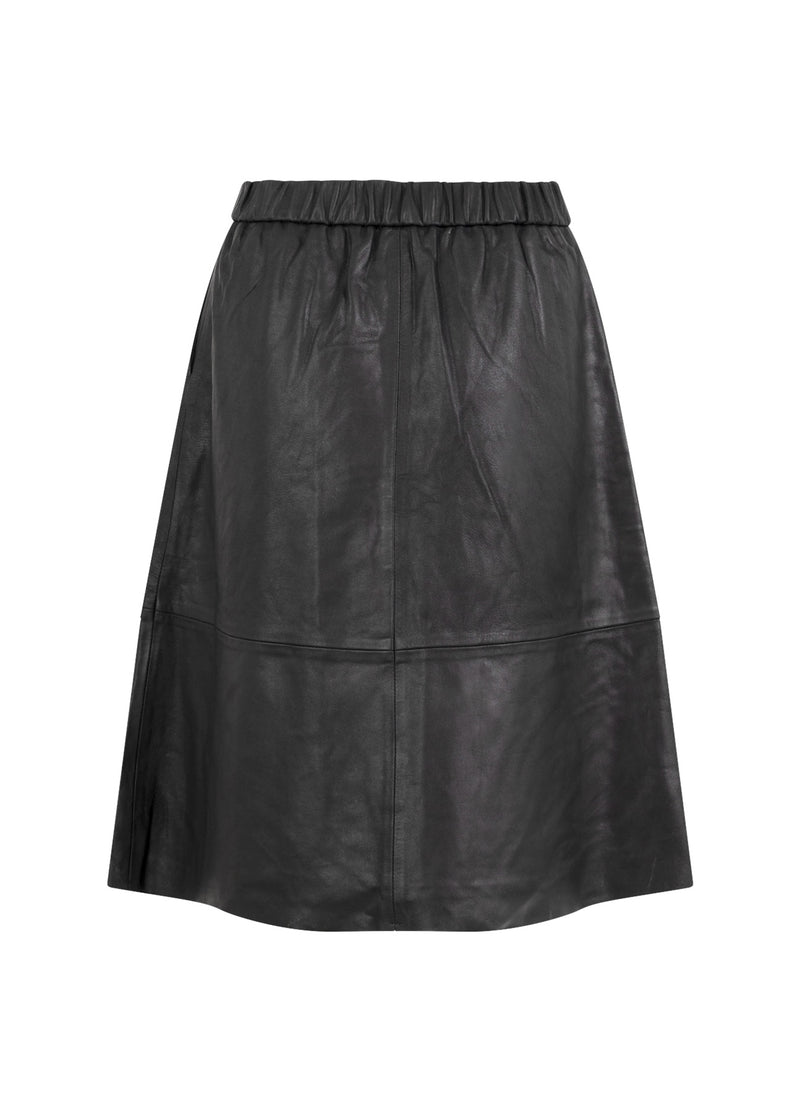 Coster Copenhagen LÆDERNEDERDEL Skirt Black - 100