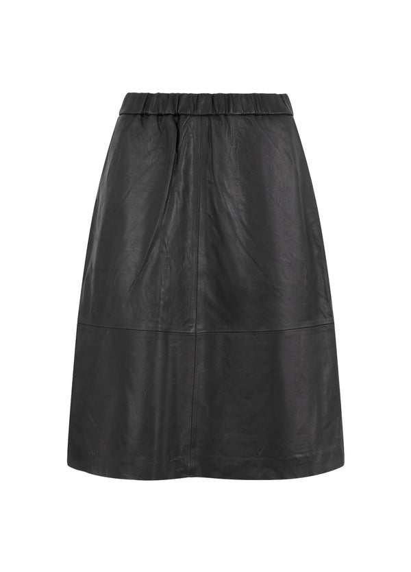 Coster Copenhagen LÆDERNEDERDEL Skirt Black - 100