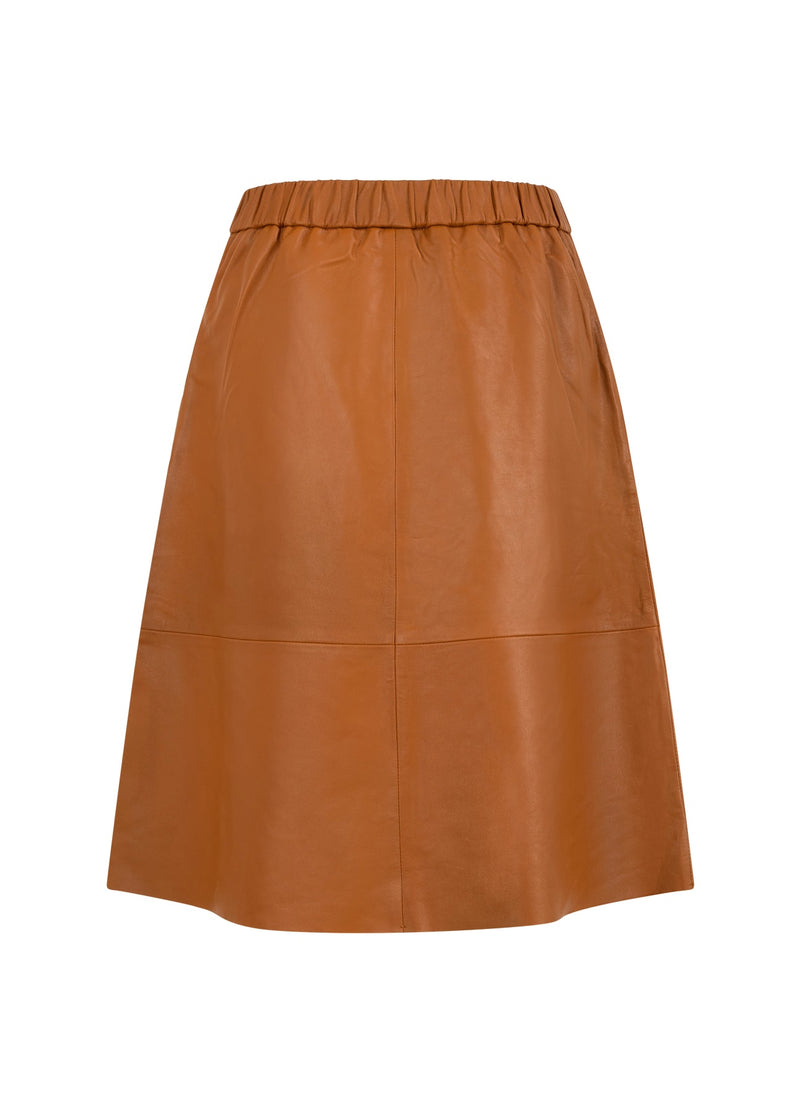 Coster Copenhagen LÆDERNEDERDEL Skirt Cognac brown - 397