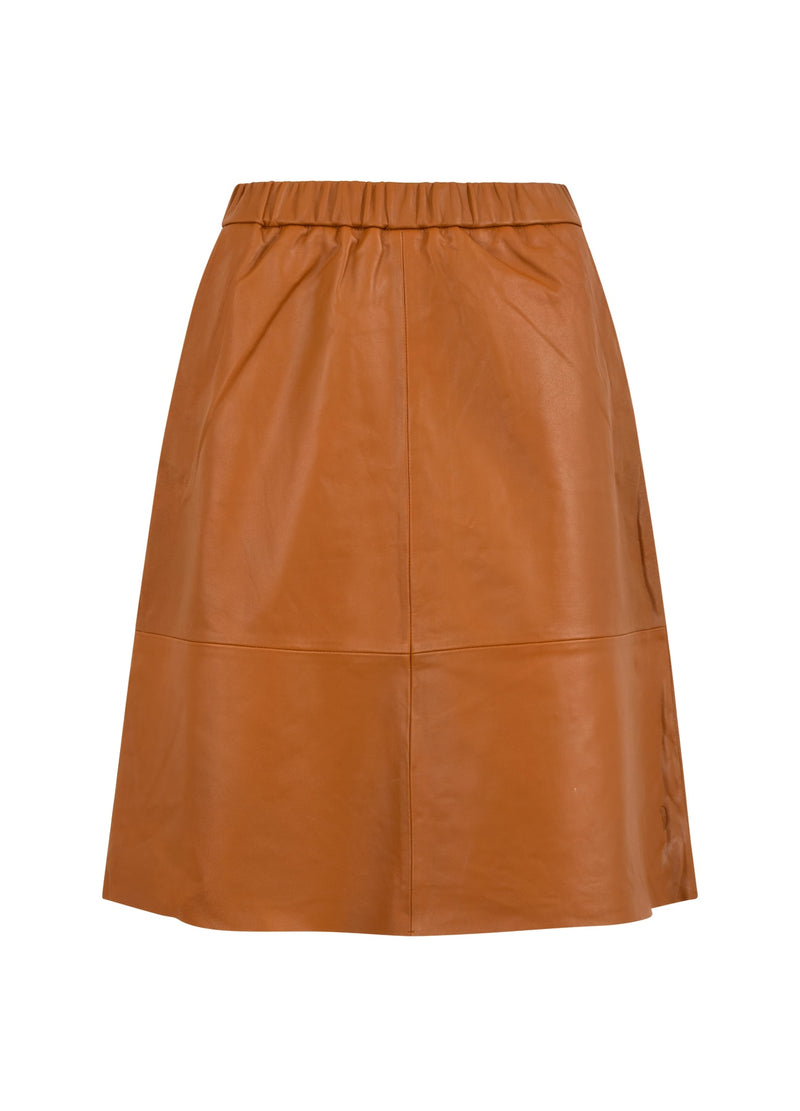 Coster Copenhagen LÆDERNEDERDEL Skirt Cognac brown - 397