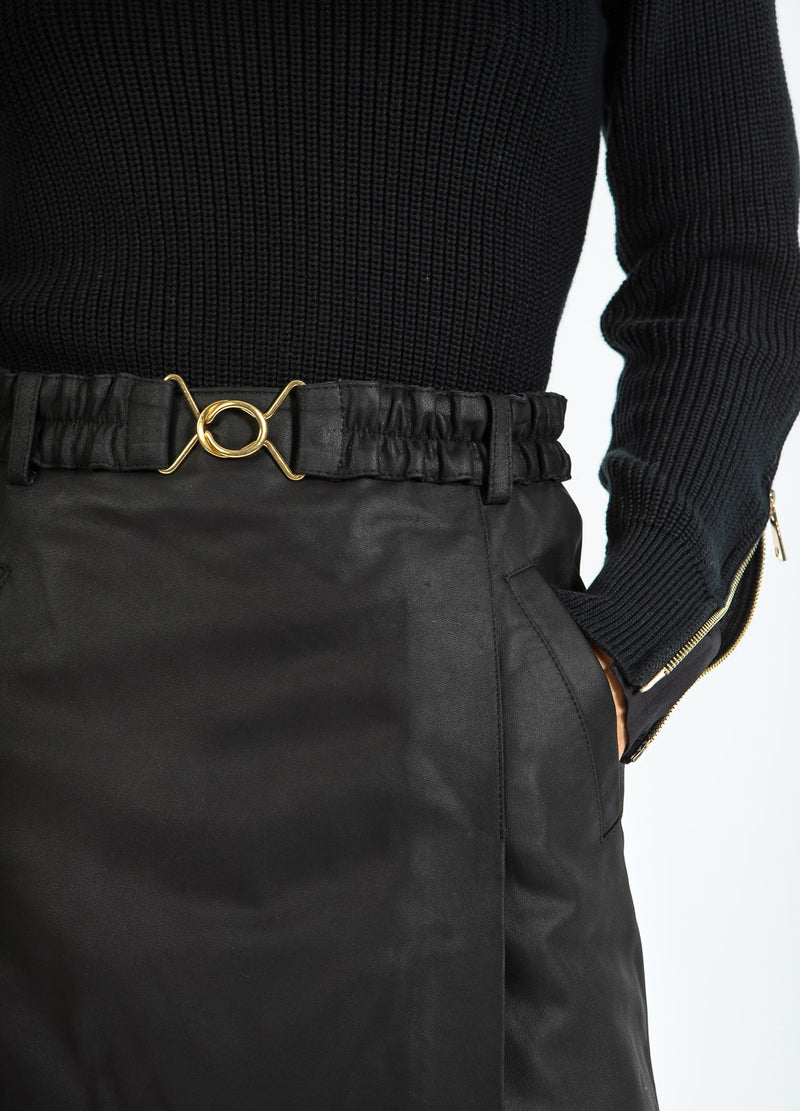 Coster Copenhagen LÆDERNEDERDEL Skirt Black - 100