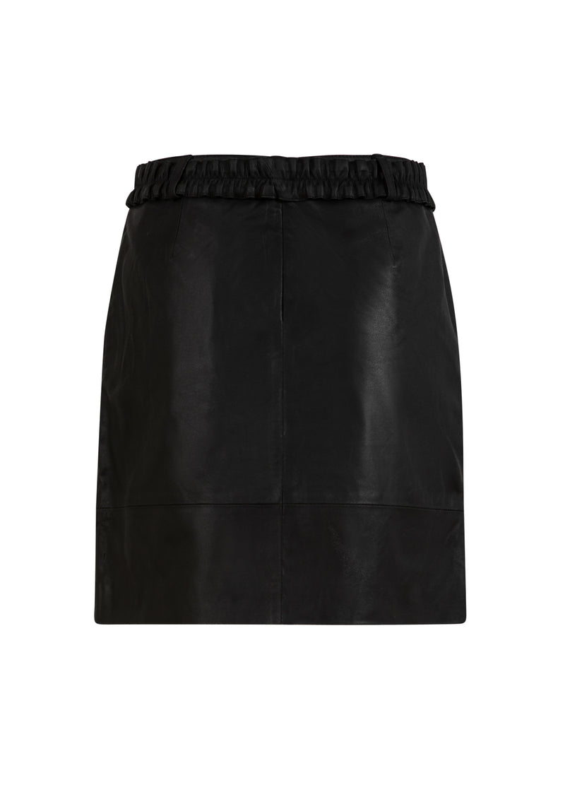 Coster Copenhagen LÆDERNEDERDEL Skirt Black - 100