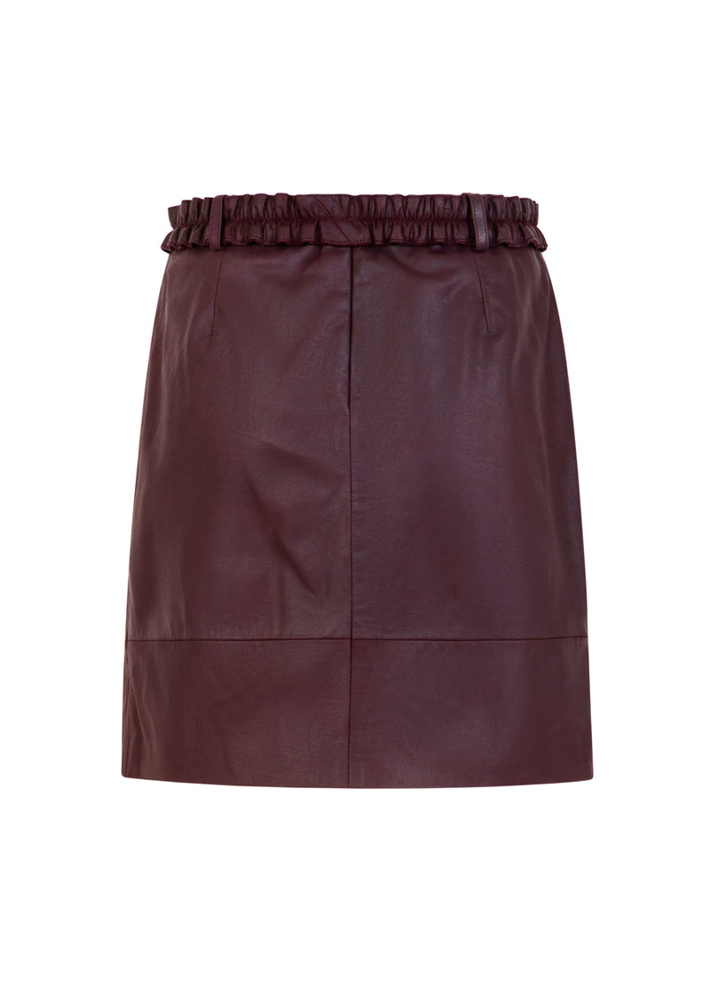 Coster Copenhagen LÆDERNEDERDEL Skirt Bordeaux - 653