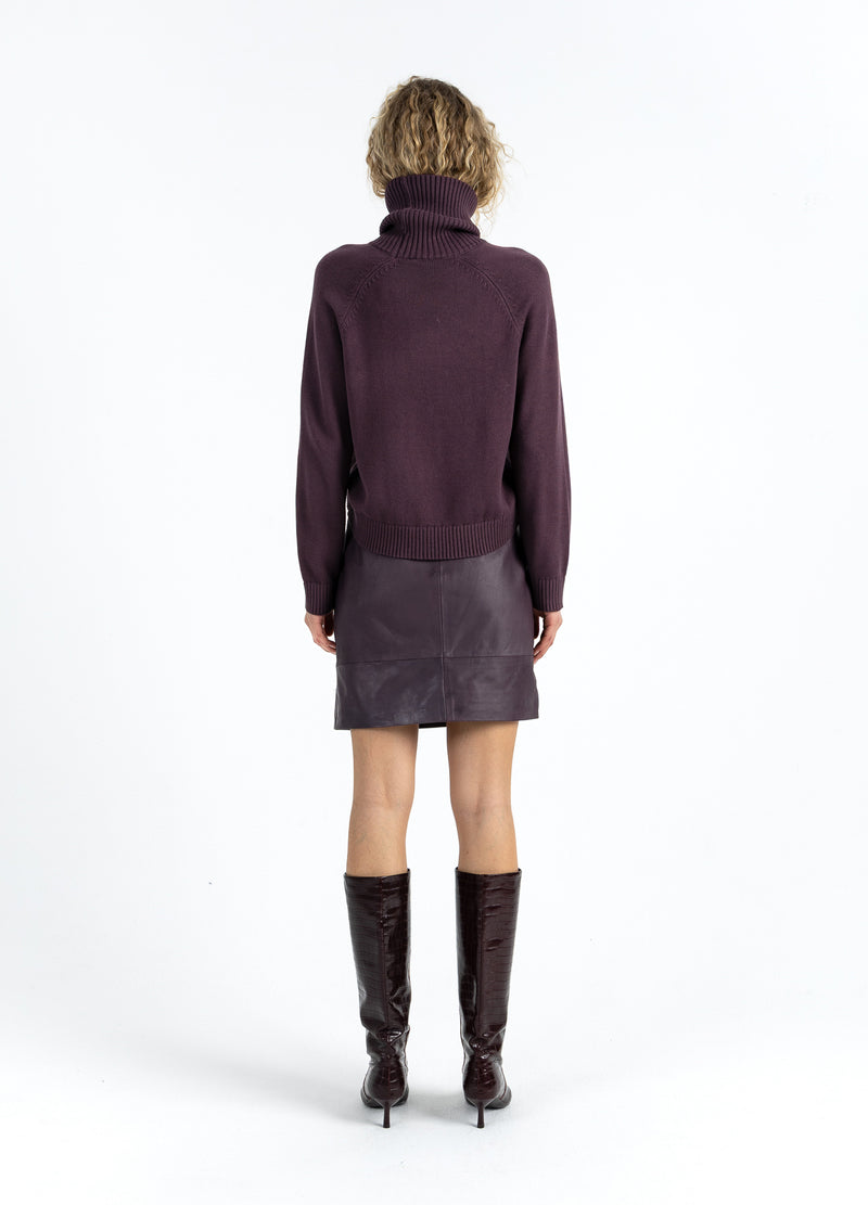 Coster Copenhagen LÆDERNEDERDEL Skirt Bordeaux - 653