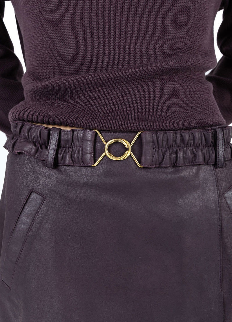 Coster Copenhagen LÆDERNEDERDEL Skirt Bordeaux - 653