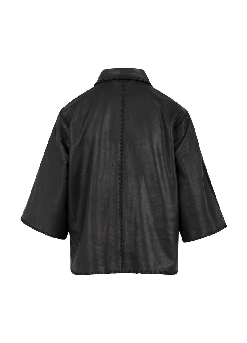 Coster Copenhagen LÆDEROVERSKJORTE Shirt/Blouse Black - 100