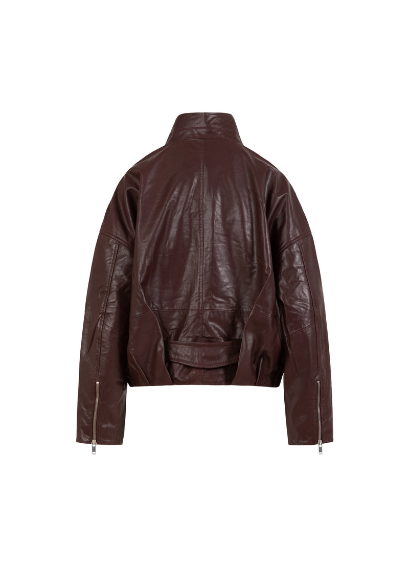 Coster Copenhagen LÆDER BOMBERJAKKE Outerwear Bordeaux - 653