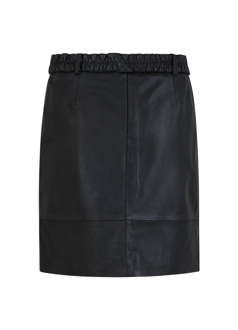 Coster Copenhagen  LÆDER NEDERDEL Skirt Black - 100