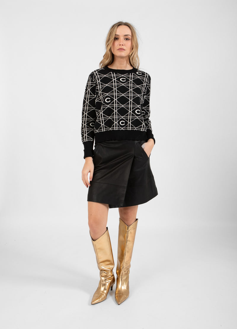 Coster Copenhagen  LÆDER NEDERDEL Skirt Black - 100