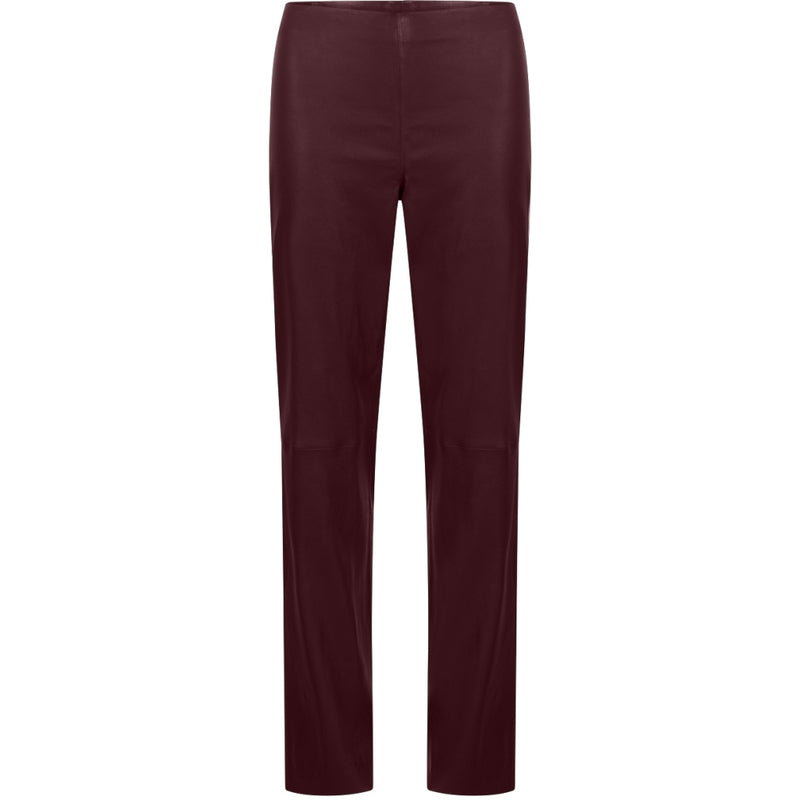 Coster Copenhagen LANGE LÆDER LEGGINS M. UDVIDET BEN - MYNTE PASFORM Pants Bordeaux - 653