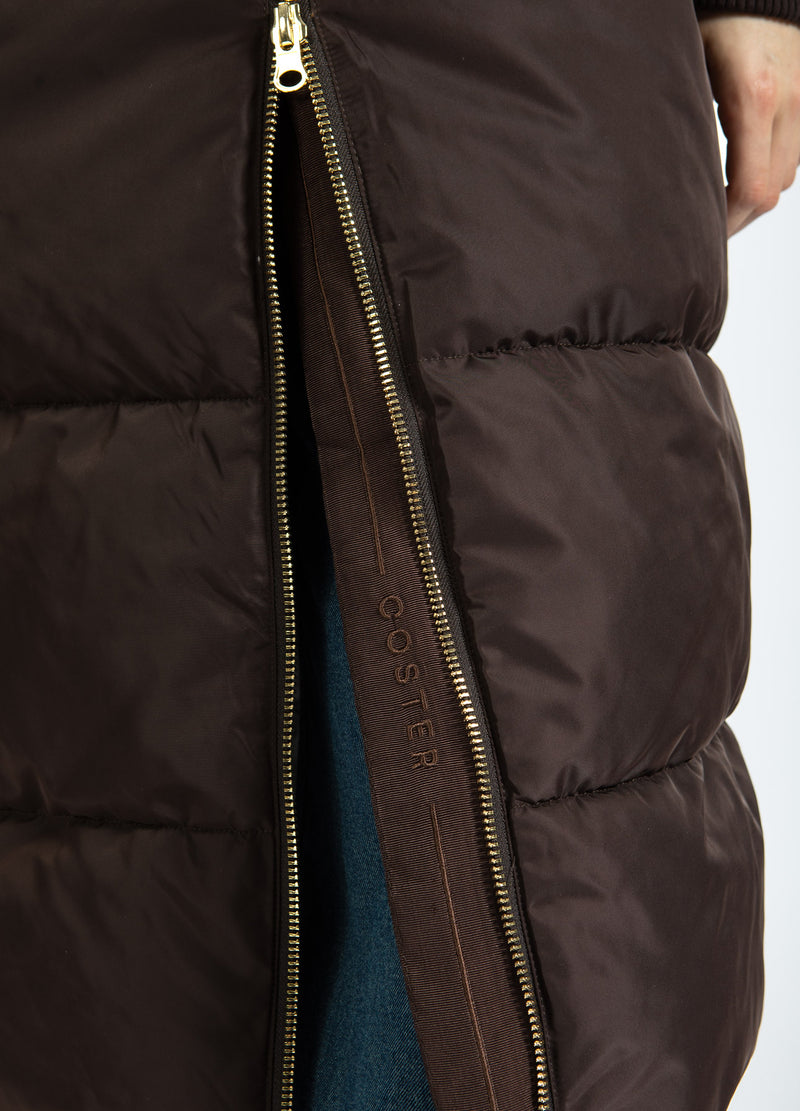 Coster Copenhagen LANG PUFFERJAKKE Outerwear Dark Brown - 335