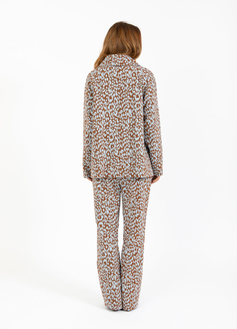 Coster Copenhagen LEO BUKSER - LUCIA FIT Pants Ice leo jaquard - 994