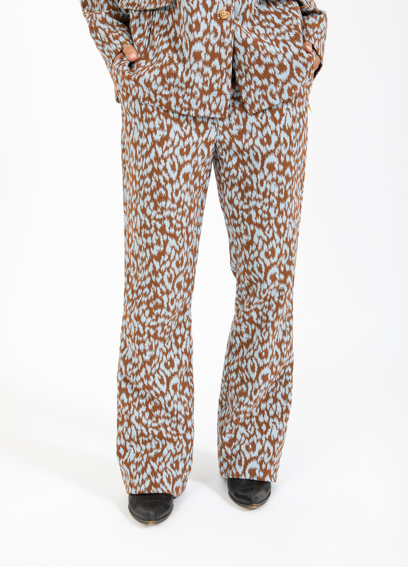 Coster Copenhagen LEO BUKSER - LUCIA FIT Pants Ice leo jaquard - 994