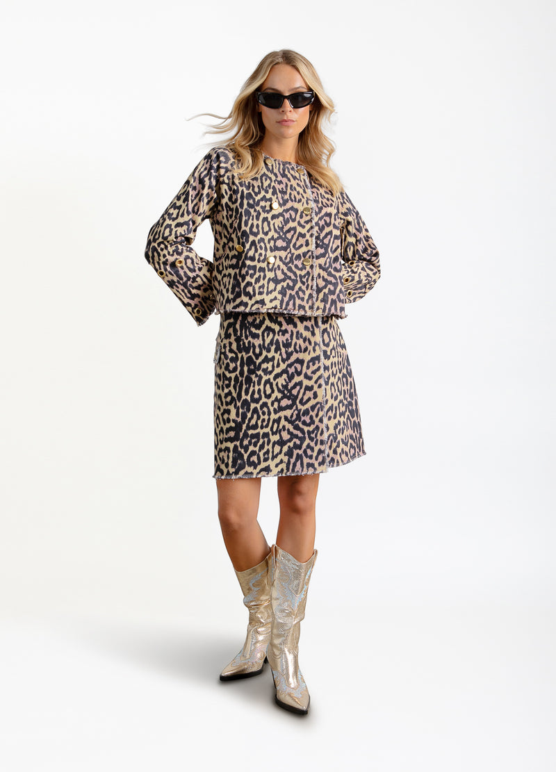 Coster Copenhagen LEO NEDERDEL Skirt Big leo print - 987