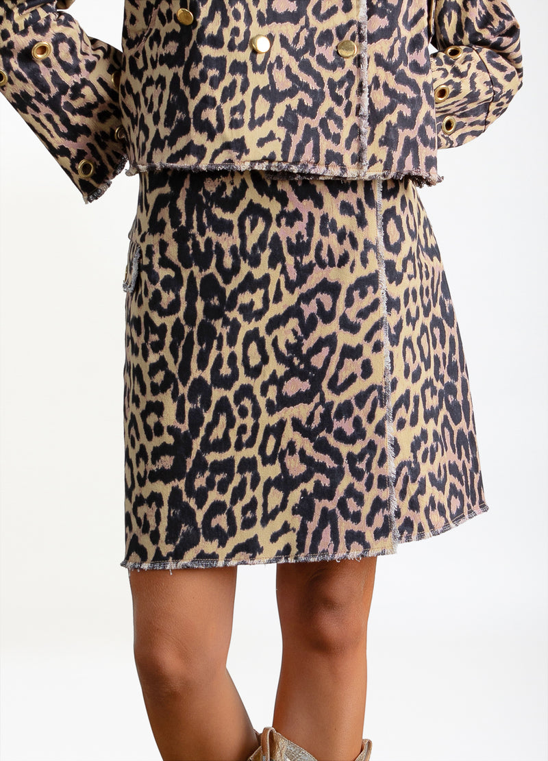 Coster Copenhagen LEO NEDERDEL Skirt Big leo print - 987