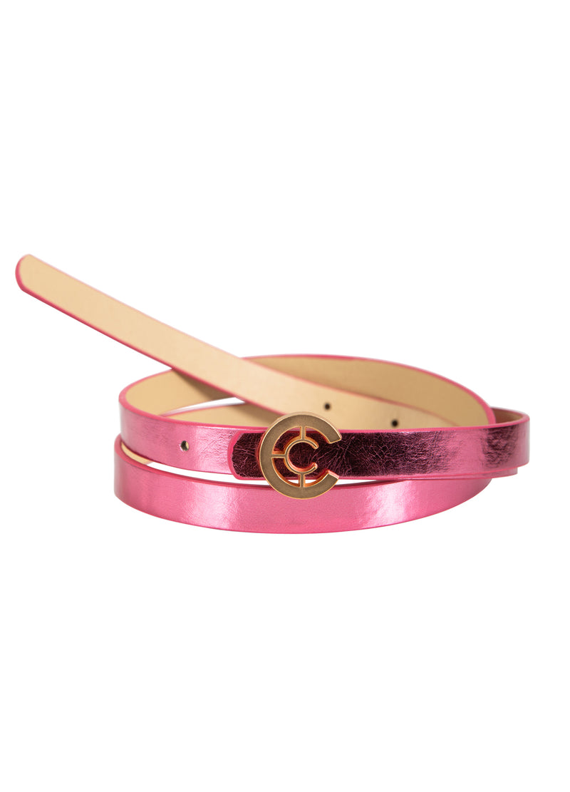 Coster Copenhagen LILLE LOGO BÆLTE Accessories Rose metallic - 630