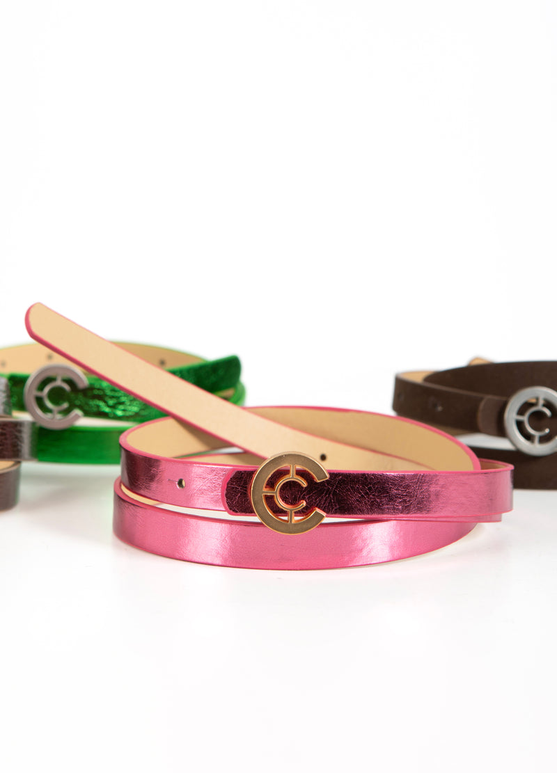 Coster Copenhagen LILLE LOGO BÆLTE Accessories Rose metallic - 630